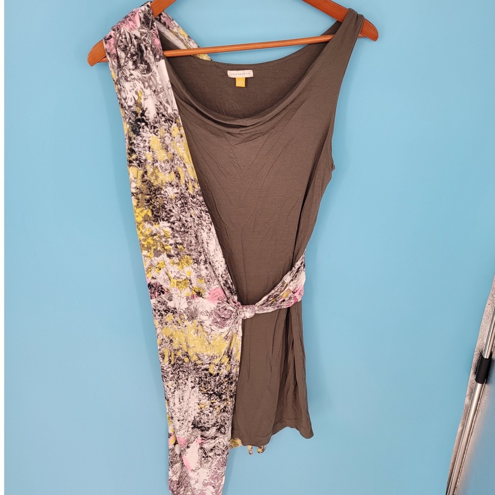 Leifsdottir asymmetrical Floral Tank Top dress Womens Small Anthropologie preppy